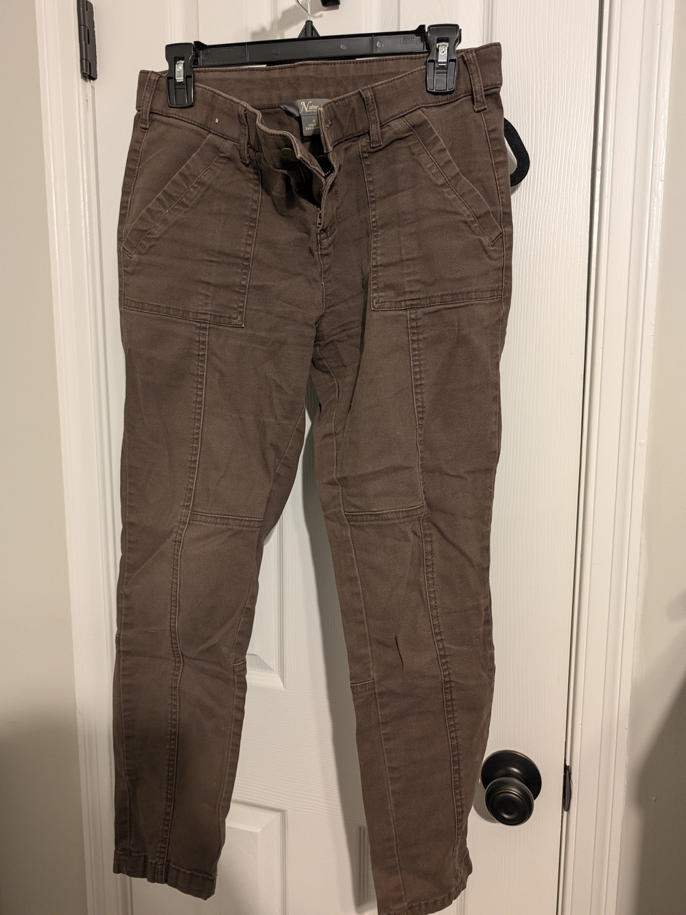 Natural Reflections Brown Cargo Slim Trousers